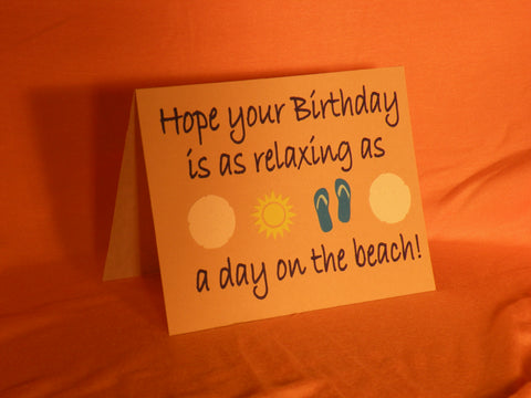 Beach Birthday Card