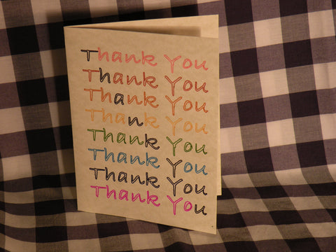 Rainbow Thank you Card